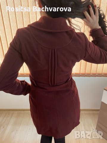 Палто цвят бордо, Radeks, размер М, снимка 9 - Палта, манта - 38896073
