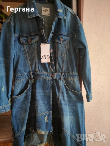 Дънкено манто на ZARA ново