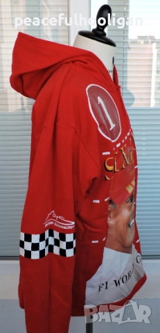Michael Schumacher F1 Formula 1 World Champion Six Times 2003 Hoodie Size XL, снимка 6 - Суичъри - 52430318