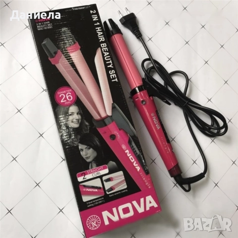 Многофункционална 2 в 1 маша и преса за коса TV821