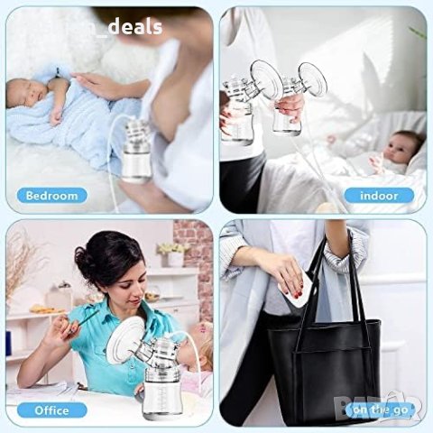 Нова Двойна електрическа помпа за кърма/3 режима и 4 нива/ Майки, снимка 2 - Помпи за кърма - 41616357