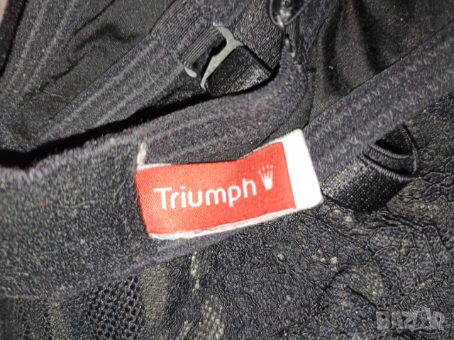 Triumph 80 B-Черен сутиен с твърди чашки с банел , снимка 7 - Бельо - 42060956
