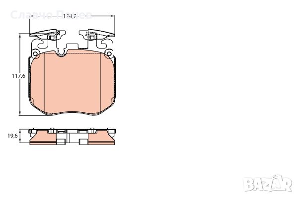 Комплект дискови накладки за BMW., снимка 2 - Части - 39550192