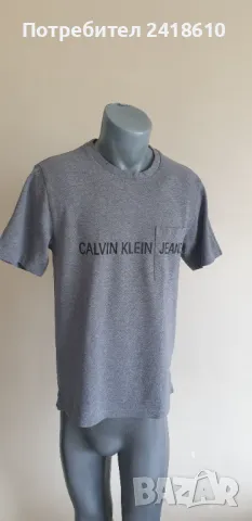 Calvin Klein Jeans CKJ Cotton Mens Size S  ОРИГИНАЛ! Мъжка Тениска!, снимка 2 - Тениски - 50068038