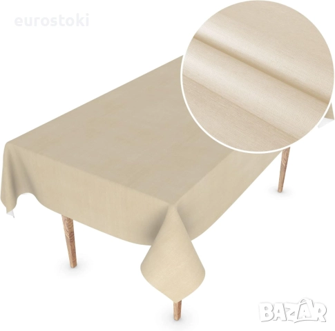Покривка за маса от мушама, която може да се пере, кръгла или правоъгълна, първокласен текстилен , снимка 2 - Покривки за маси - 52587522