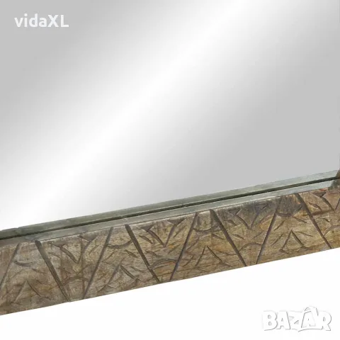 vidaXL Огледало за баня 50x2,5x70 cm Масивно дърво Манго, снимка 4 - Огледала - 56147531