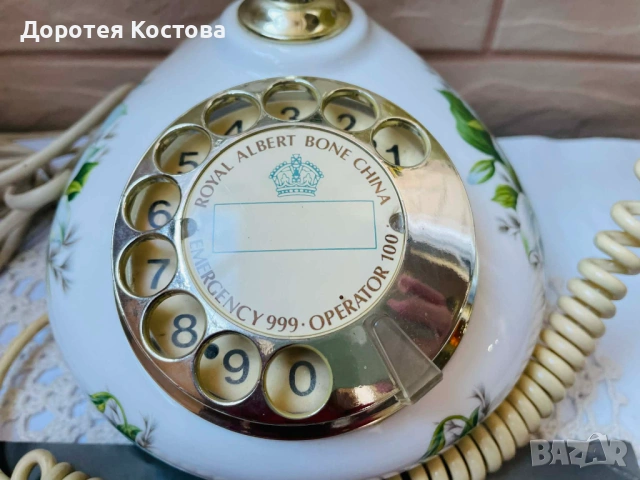 ROYAL ALBERT красив телефон от костен порцелан от Англия, снимка 9 - Антикварни и старинни предмети - 53806876
