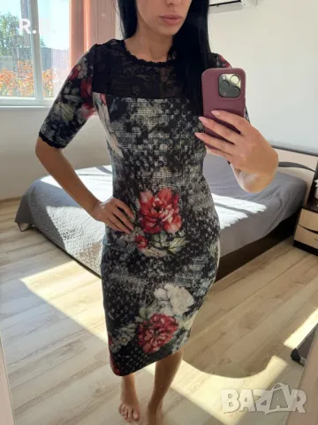 Елегантна рокля с 3/4 ръкав, М размер, снимка 15 - Рокли - 35985484