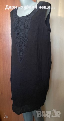 Черна миди рокля от кенар(памук)🍀❤️XL, 2XL❤️🍀арт.6016, снимка 2 - Рокли - 42274718