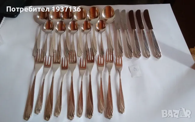 Комплект по 6 от лъжици вилици лъжици  и ножове на реномирани марка WMF дълбоко посребрени ., снимка 6 - Прибори за хранене, готвене и сервиране - 47329462