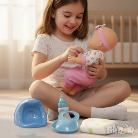 Пишкаща кукла с музикални ефекти и аксесоари – Перфектният Коледен подарък за малката принцеса, снимка 3 - Кукли - 53575273