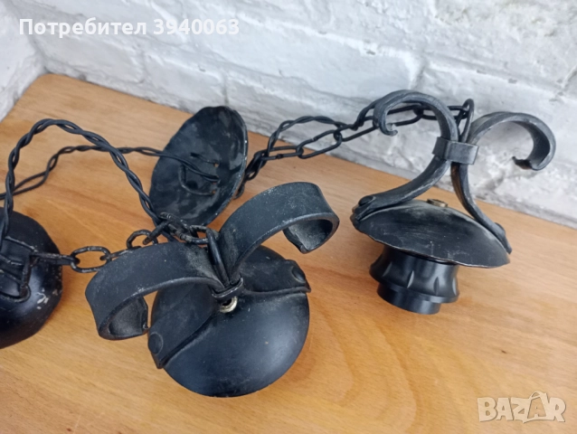 Стари лампи висящи от ковано желязо , снимка 6 - Антикварни и старинни предмети - 52484434