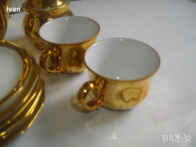 Позлатен Порцеланов Антикварен Колекционерски Сервиз За Кафе На Бавария-Йосип Броз Тито-Лукс, снимка 13 - Сервизи - 40110252