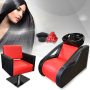 Оборудване за фризьорски салон в червено и черно, снимка 1 - Фризьорски столове - 26598114