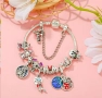 Гривна с талисмани тип Pandora Лило и Стич Lilo and Stitch , снимка 18