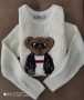 Amisu бял пуловер с мече с подарък чанта, снимка 3