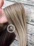 Бутикова Дълга Права Опашка за Коса с Кичур 70 см Цвят Омбре Микс КОД С615, снимка 4