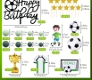 26 броя комплект футбол футболист топки фигурка топер "Happy birthday" декорация торта , снимка 1