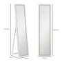HOMCOM Огледало в цял ръст, 40x160 см, LED осветление, сензорно управление, снимка 2