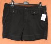 Нови дамски къси панталони шорти черни (14) (XL) (W39)