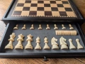 Дървен шахматен комплект магнитен – 2 в 1 шахматна дъска 32 см, 34 фигури Staunton, снимка 10