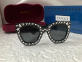 Gucci дамски слънчеви очила с камъни тип котка, снимка 7