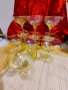 Комплект Разкошни Старинни Стъклени Чаши Калиево Стъкло, снимка 6