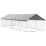 vidaXL Дворна клетка за кучета с покрив, 600x200x150 см, снимка 9