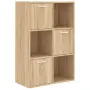 vidaXL Шкаф за съхранение, дъб сонома, 60x29,5x90 см, инженерно дърво, снимка 1
