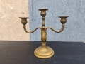 масивен месингов свещник 3ка , снимка 4