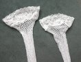 Бели мрежести чорапи (средна мрежа) за жартиери S , снимка 1 - Бельо - 40899565