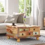 vidaXL Маса за кафе регенерирано дърво 70x70x38 см, снимка 3