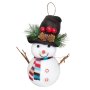 4165 Коледна декорация Снежко с цветно шалче, снимка 1 - Декорация за дома - 42561237