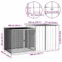 vidaXL Клетка за пилета сива 200x91x100 см поцинкована стомана, снимка 5