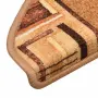 vidaXL Самозалепващи стелки за стъпала, 15 бр, бежови, 65x21x4 см, снимка 5