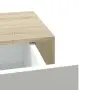 vidaXL Стенен рафт за чекмеджета, дъб и бяло, 60x23,5x10 см, MDF, снимка 9
