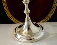 Посребрен свещник петица,чиста мед,21 см. , снимка 2