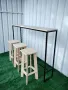 маса и столове дърво и метал , снимка 4