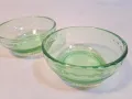 ретро стъклени купички зелено стъкло    16/4, снимка 1