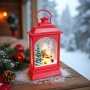1187 Мини коледен фенер с Дядо Коледа и Снежко светеща коледна украса, снимка 2