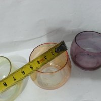 Цветни стъклени чашки за ракия, снимка 3 - Антикварни и старинни предмети - 31881776
