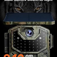 Нова соларна Ловна камера Водоустойчива за лов наблюдение диви животни, снимка 3 - Камери - 42246546