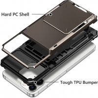 Нов Удароустойчив калъф за телефон джоб за карти iPhone 13 Samsung S22 Айфон Самсунг, снимка 2 - Калъфи, кейсове - 36000456