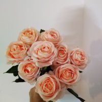 Рози изкуствени, Разлистени, снимка 3 - Изкуствени цветя - 36497999