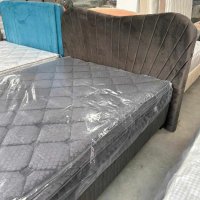 Боксспринг тапицирано легло с матрак и топер с модерен дизайн с място за съхранение , снимка 6 - Спални и легла - 42691029