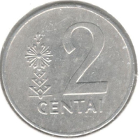Lithuania-2 Centai-1991-KM# 86, снимка 1 - Нумизматика и бонистика - 44588990
