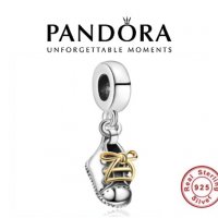 Талисман Pandora сребро 925 Baby Shoe Dangle Charm, снимка 1 - Гривни - 39439436