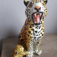Красив голям порцеланов леопард с малкото си, снимка 4 - Антикварни и старинни предмети - 35927040