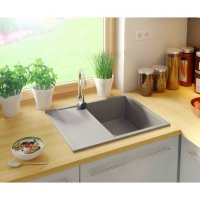 Кухненска мивка от Гранит модел Ибиса 620 Компакт - сива, снимка 3 - Други - 35868657