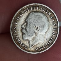 3 пенса 1916 сребро Великобритания , снимка 1 - Нумизматика и бонистика - 41566545